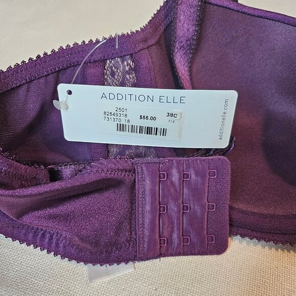 Additional Elle Purple & Black Lace Bra - Size 38C - Picture 6 of 6